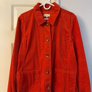 Women's Orange Corduroy Jacket